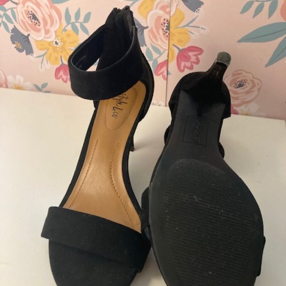 black Style & CO heeled sandals womens size 7 - Picture 8 of 8